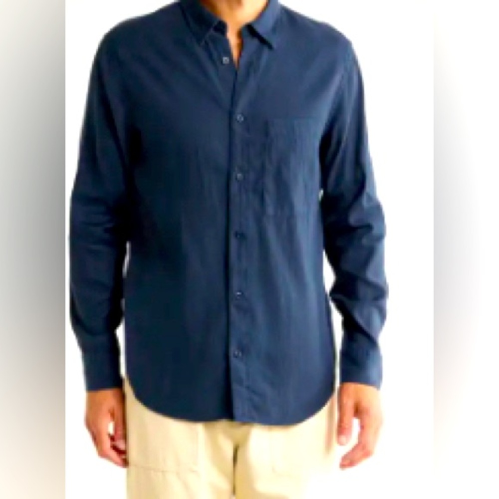 BNWT - NN07 Cohen 5404 Men's Button Up Shirt, Navy, Size XL